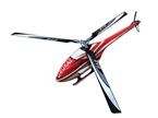 SAB GOBLIN URUKAY 3 BLADES RED/WHITE (With Black Line Main And Tail Blades)